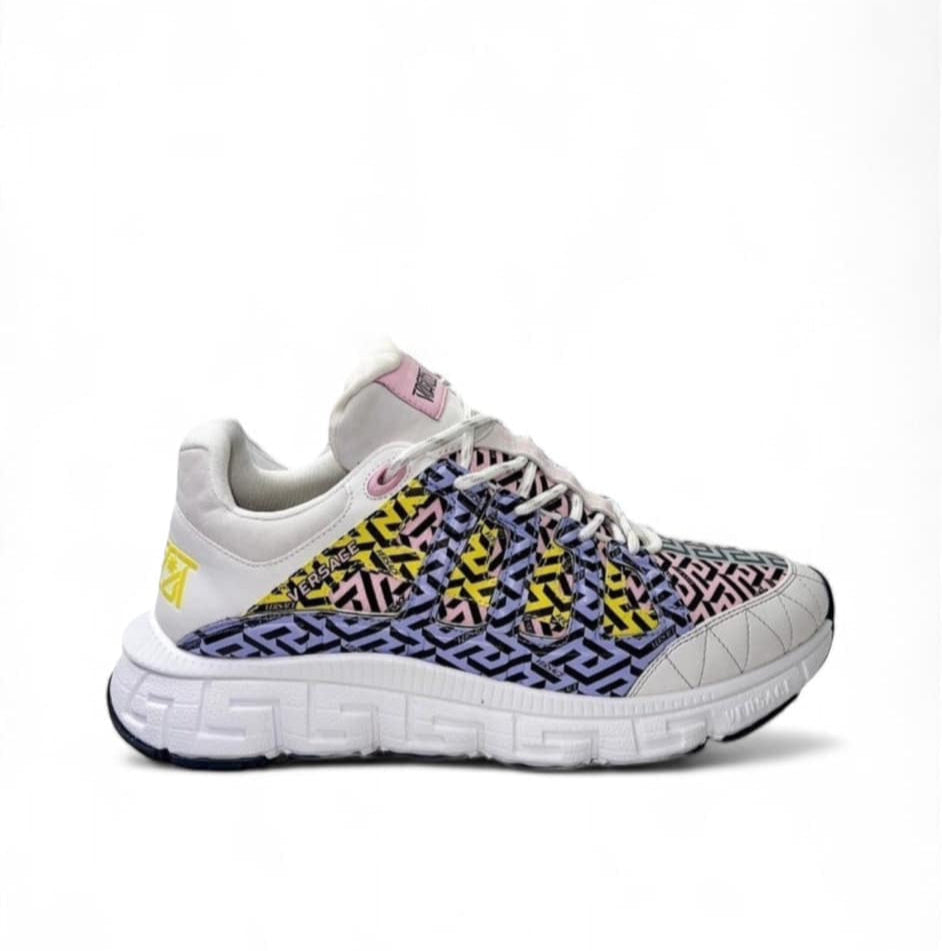 VERSACE Men's Trigreca White & Multicolor Sneakers IT45