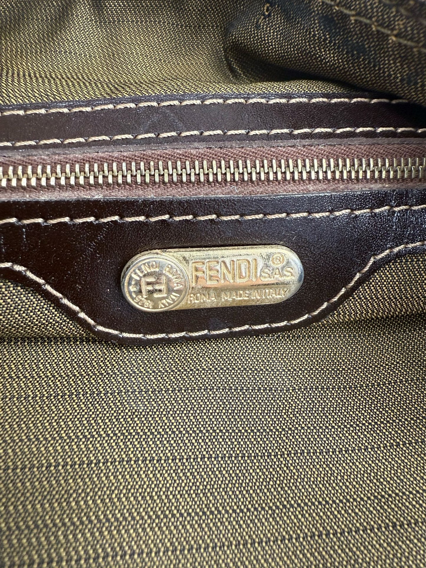 FENDI FF Zucca Hobo Shoulder Bag