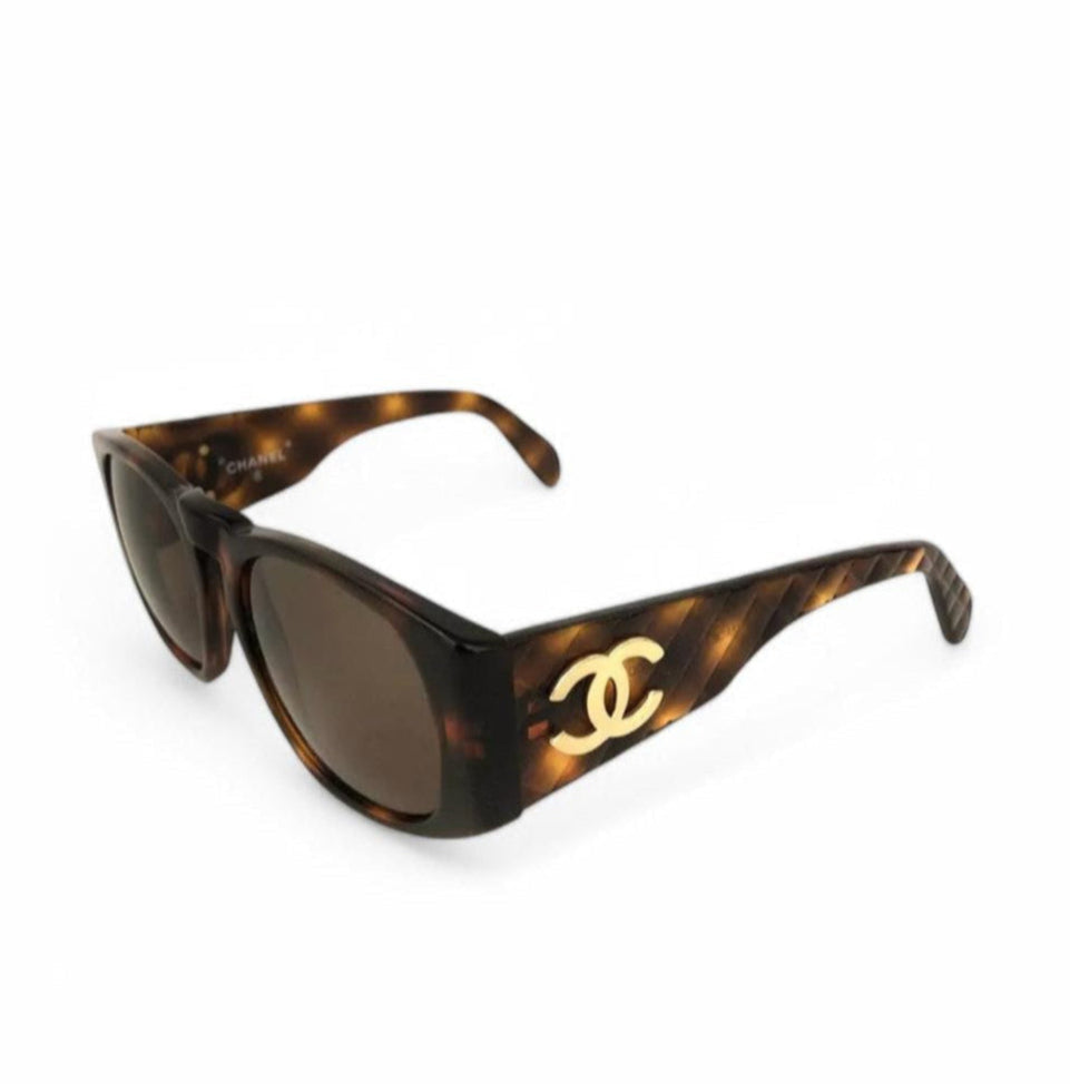 CHANEL CC Tortoise Shell Sunglasses