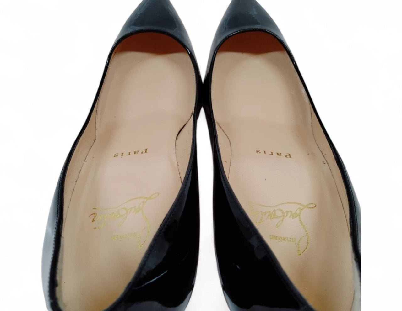 CHRISTIAN LOUBOUTIN So Kate Black Patent Leather Pumps IT36