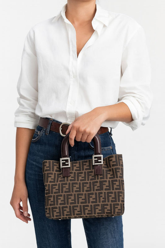 FENDI Vintage FF Zucca Tote Bag