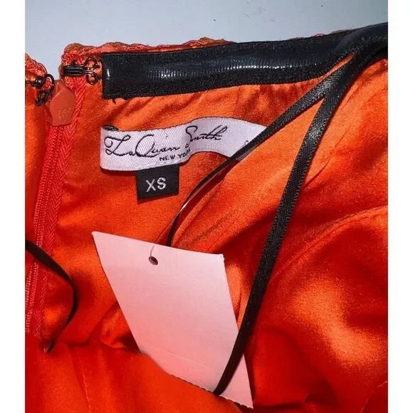 LAQUAN SMITH Spring 2023 Runway Orange Sequin Dress US XS
