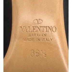 VALENTINO GARAVANI Black Stiletto Heel VLTN Logo Sock Ankle Boot EU36.5