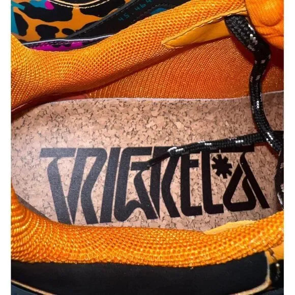 VERSACE Men's Trigreca Multicolor Leopard Printed Low Top Sneakers IT43.5